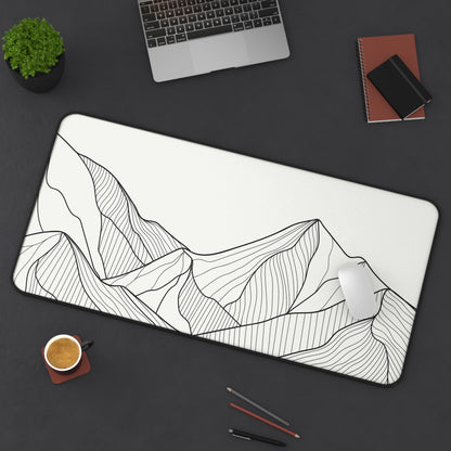 Minimal Line Art Mountain Desk Mat