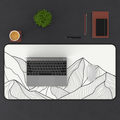 Minimal Line Art Mountain Desk Mat