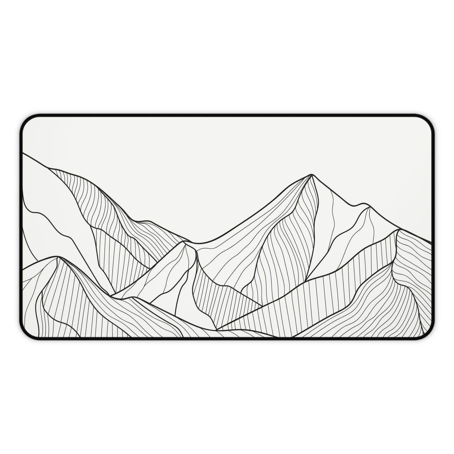 Minimal Line Art Mountain Desk Mat