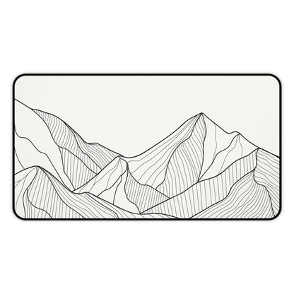 Minimal Line Art Mountain Desk Mat