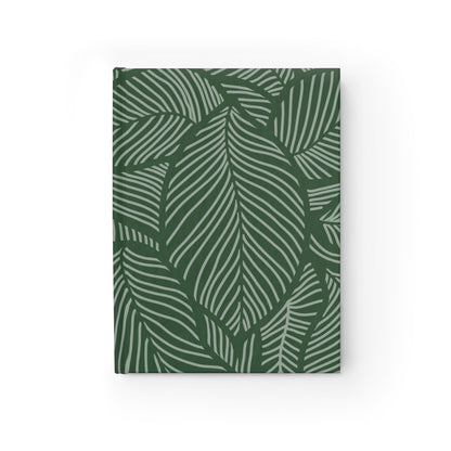 Botanical Green Leaf Ruled Journal — Lined Notebook for Notes & Daily Planning