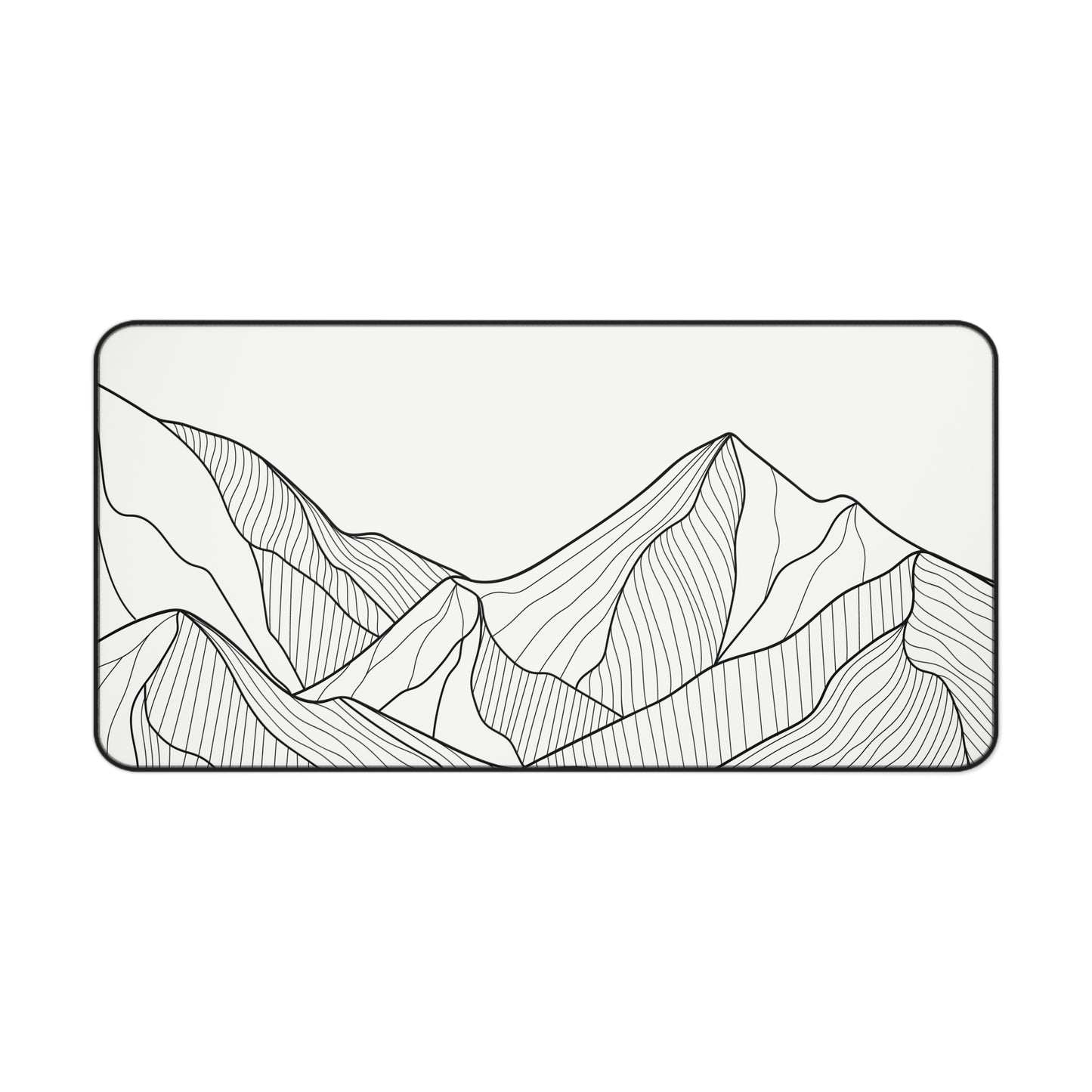 Minimal Line Art Mountain Desk Mat