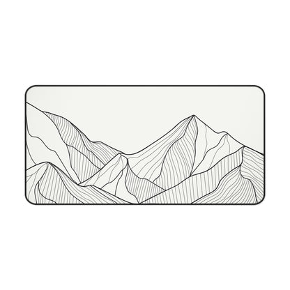 Minimal Line Art Mountain Desk Mat