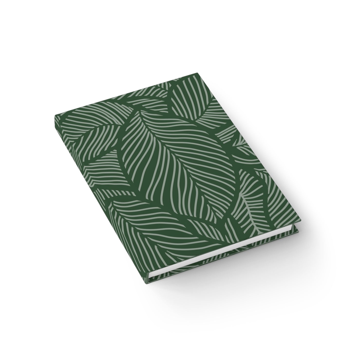 Botanical Green Leaf Ruled Journal — Lined Notebook for Notes & Daily Planning