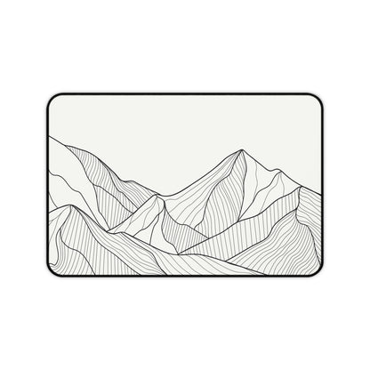 Minimal Line Art Mountain Desk Mat