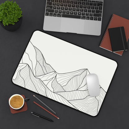 Minimal Line Art Mountain Desk Mat